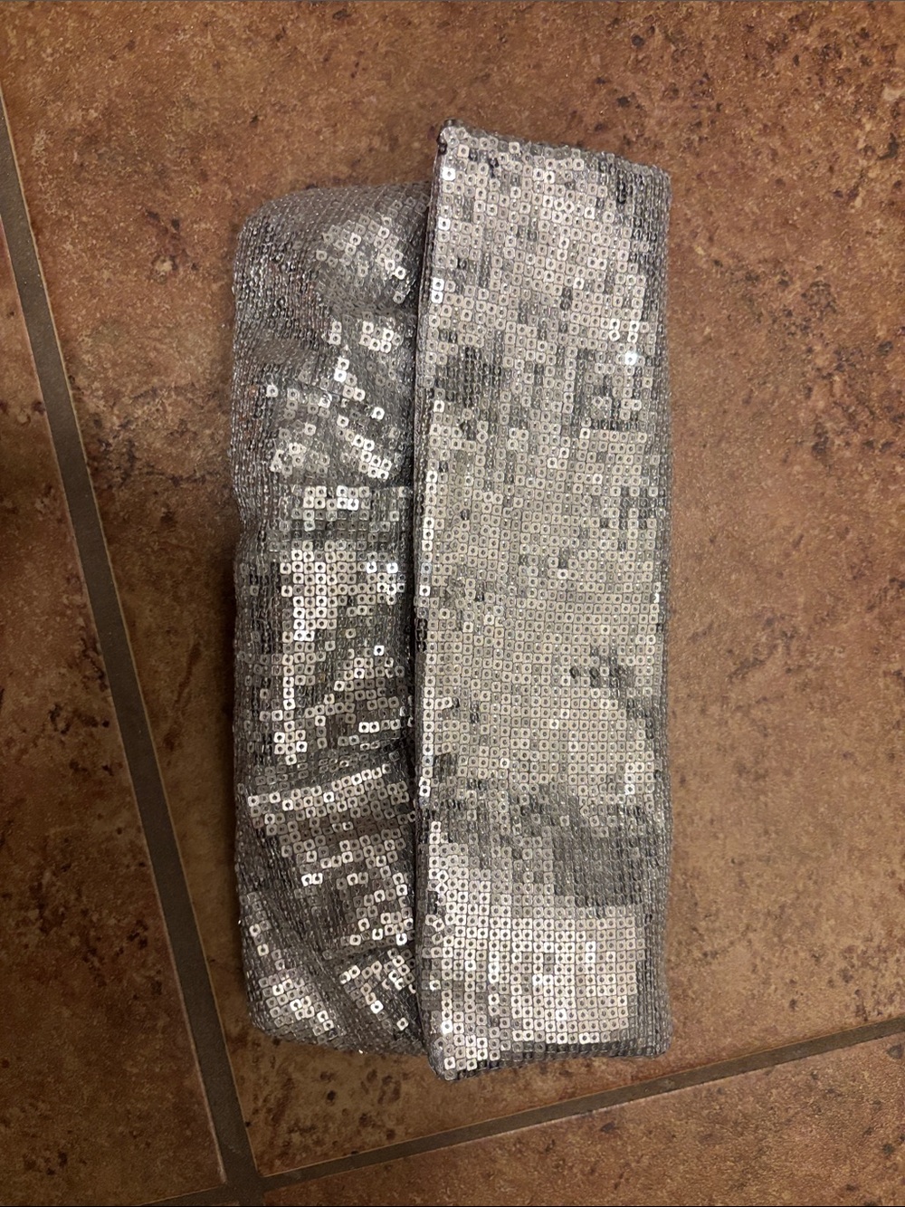 Style & Co. Silver Sequin Clutch Wristlet